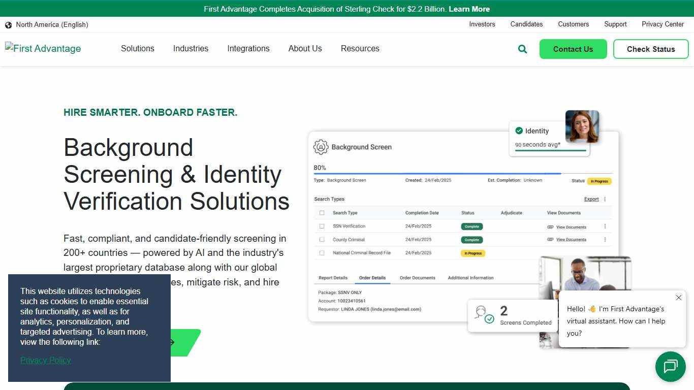 Global Background Checks & Screenings First Advantage